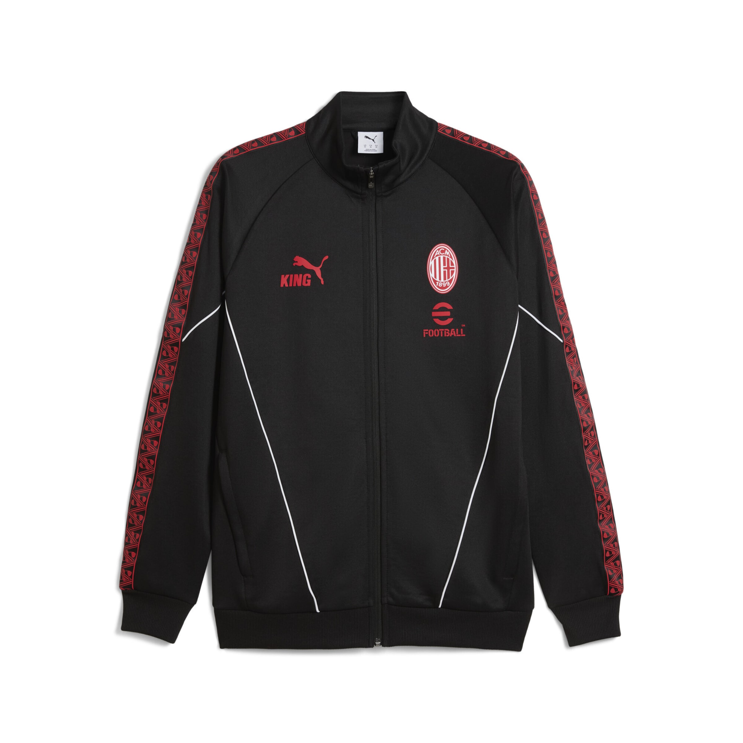 PUMA Trainingsjacke 'AC Milan King Anthem' in Schwarz: Vorderseite