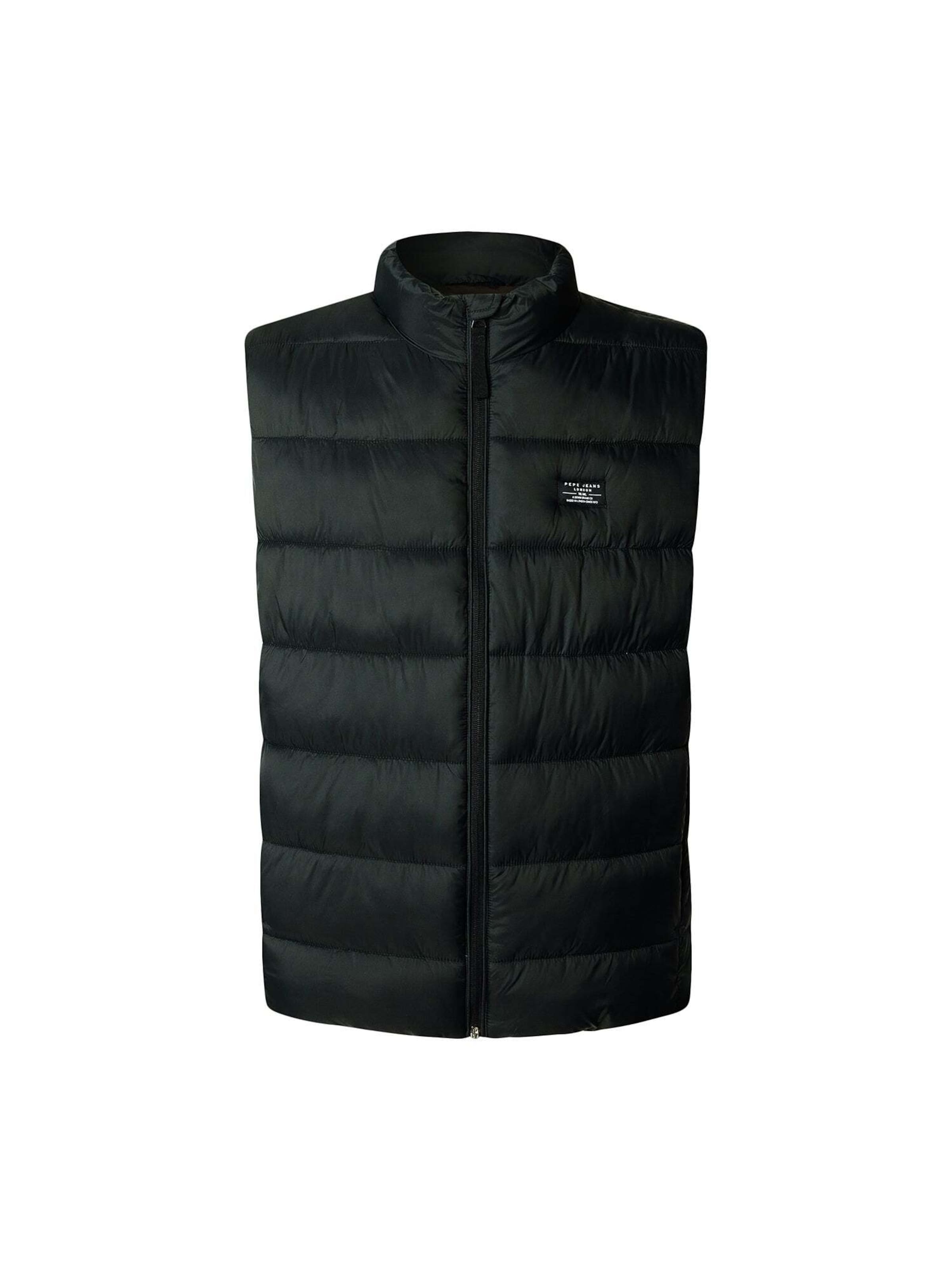 Pepe Jeans Weste in Schwarz: Vorderseite