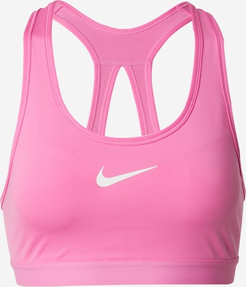 NIKE - Bustier Sujetador deportivo 'SWOOSH' en rosa: frente