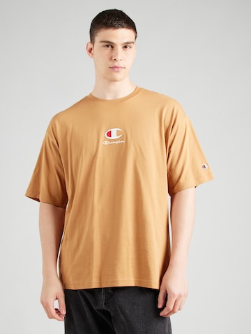 Champion Authentic Athletic Apparel Tričko – hnědá: přední strana
