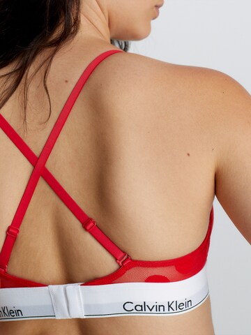 sarkans Calvin Klein Underwear Trijstūra formas Krūšturis