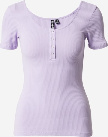 PIECES Shirt 'KITTE' in Purple: front