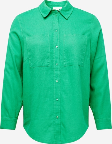 Camicia da donna 'CARO' di ONLY Carmakoma in verde: frontale