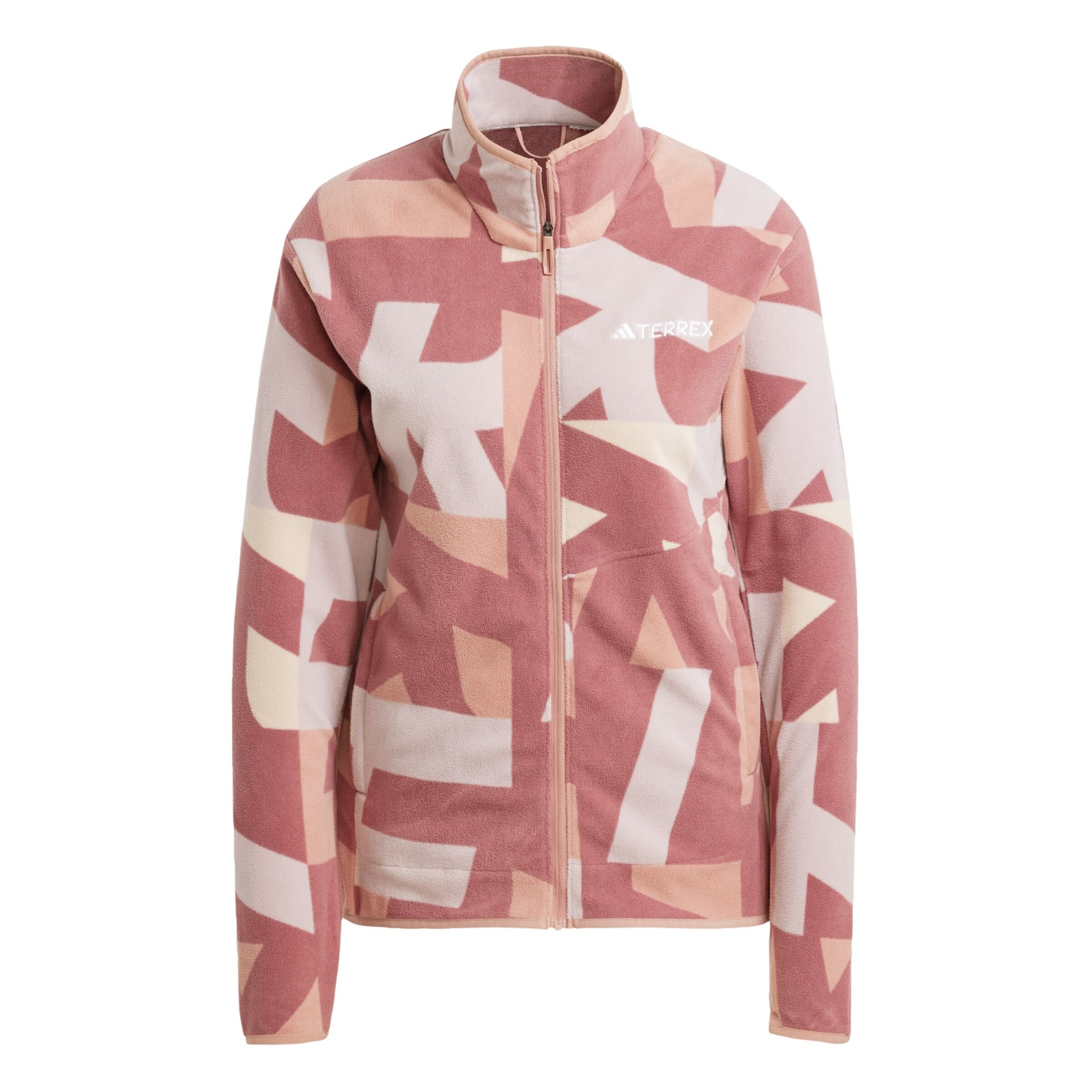 ADIDAS TERREX - Chaqueta polar funcional en beige: frente