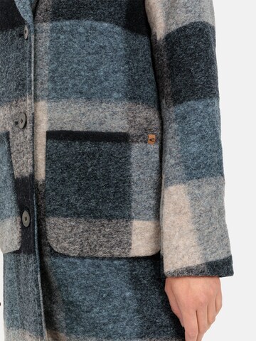 CAMEL ACTIVE Strickmantel im Karomuster in Grau