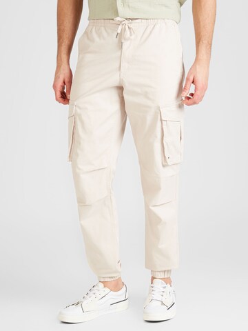 Effilé Pantalon cargo 'Kane Noah' JACK & JONES en beige : devant