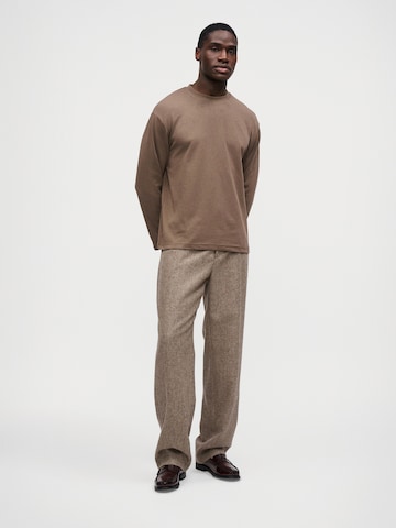 SELECTED Koszulka 'SLHOSCAR' w kolorze brązowy