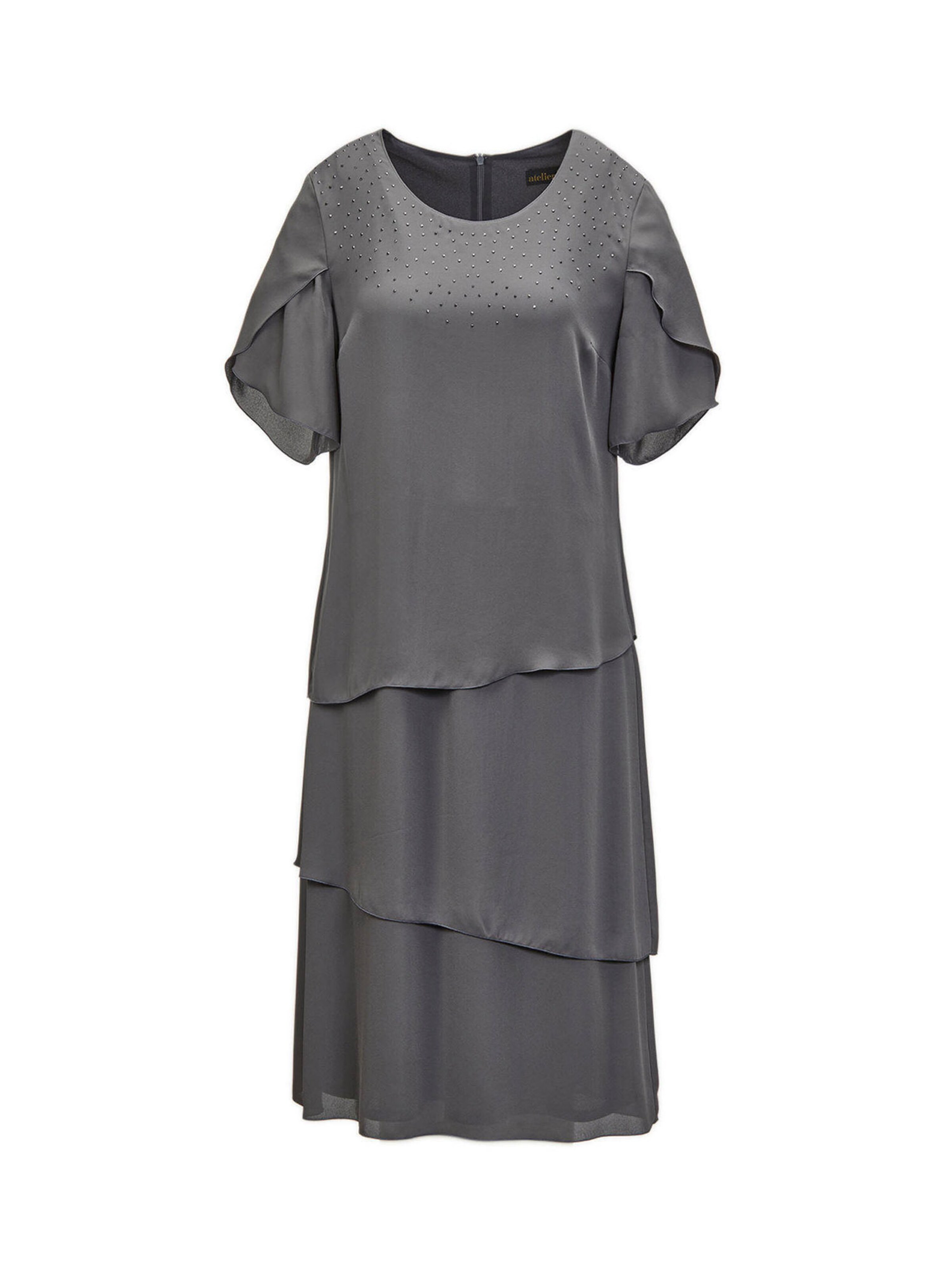 Goldner Kleid in Grau: Vorderseite