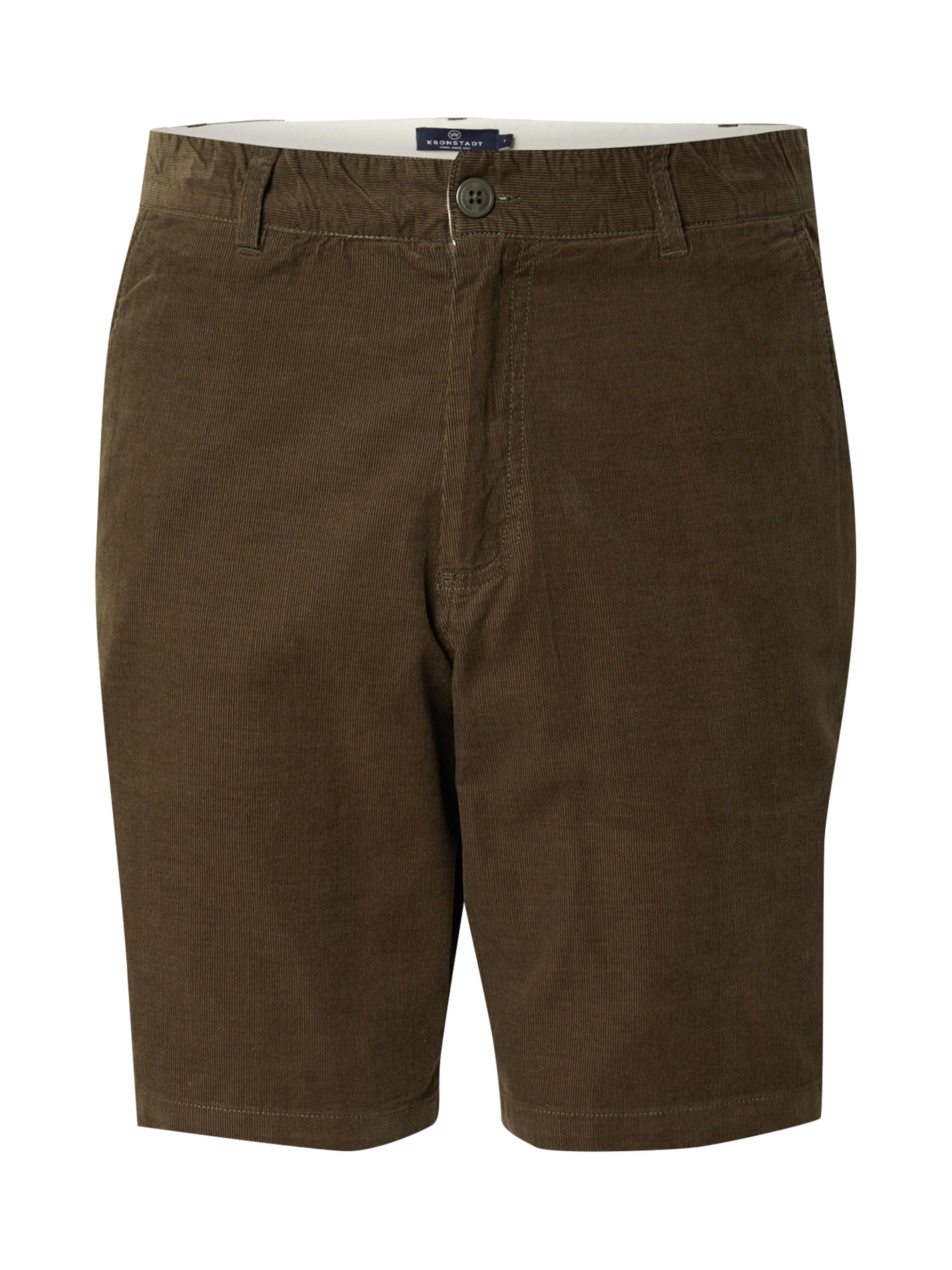 Kronstadt Normalny krój Chinosy 'Arthur' w kolorze zielony: przód