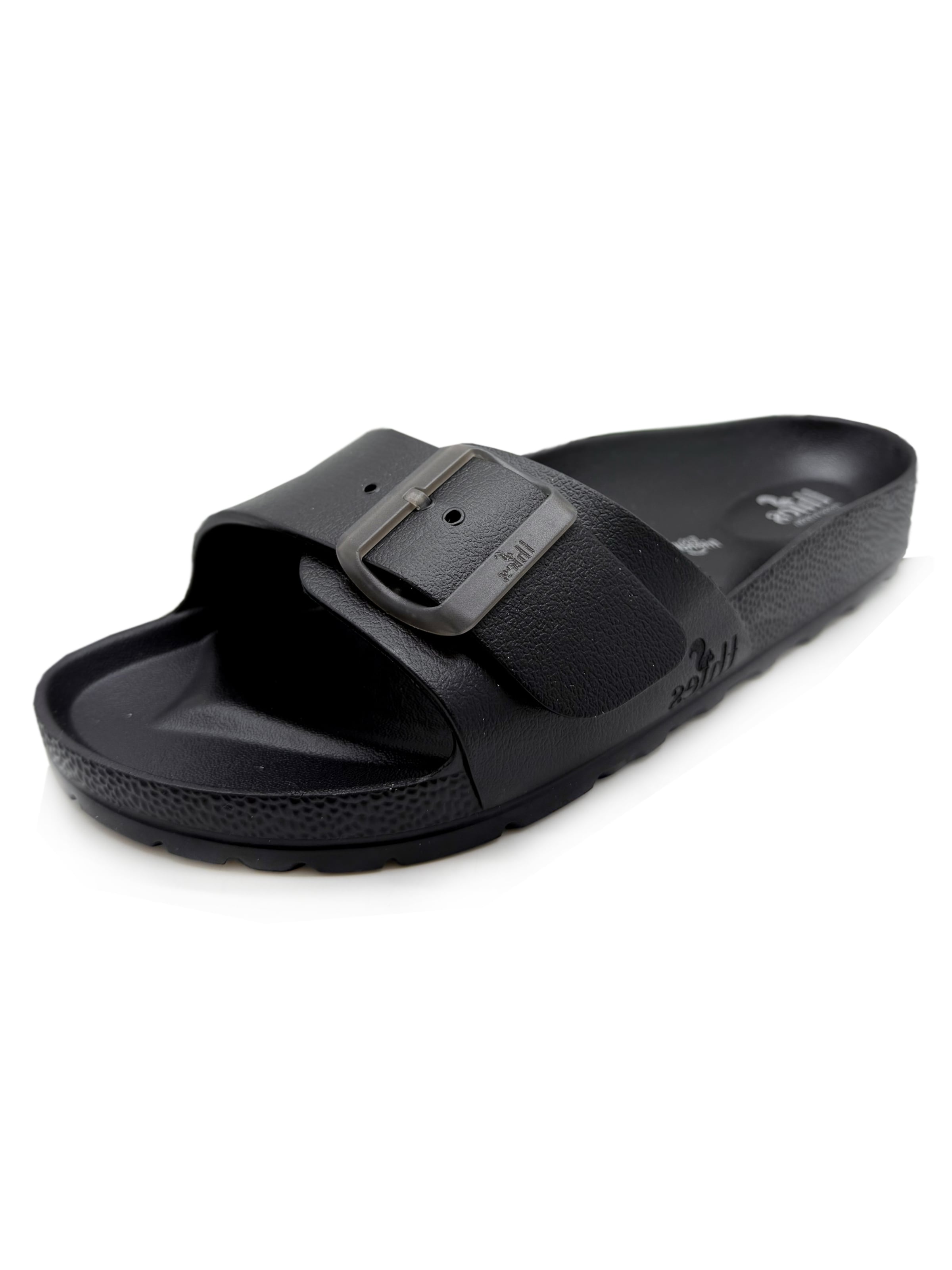 thies Mules 'thies 1856 ® Ecofoam Strap Sandal' in Black: front