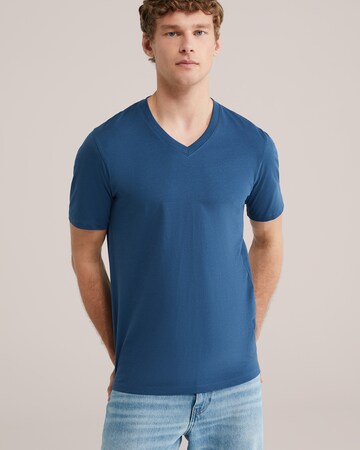 Tricou de la WE Fashion pe albastru: față