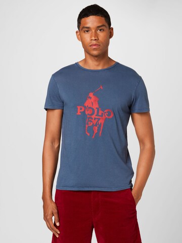 T-Shirt Polo Ralph Lauren en bleu : devant