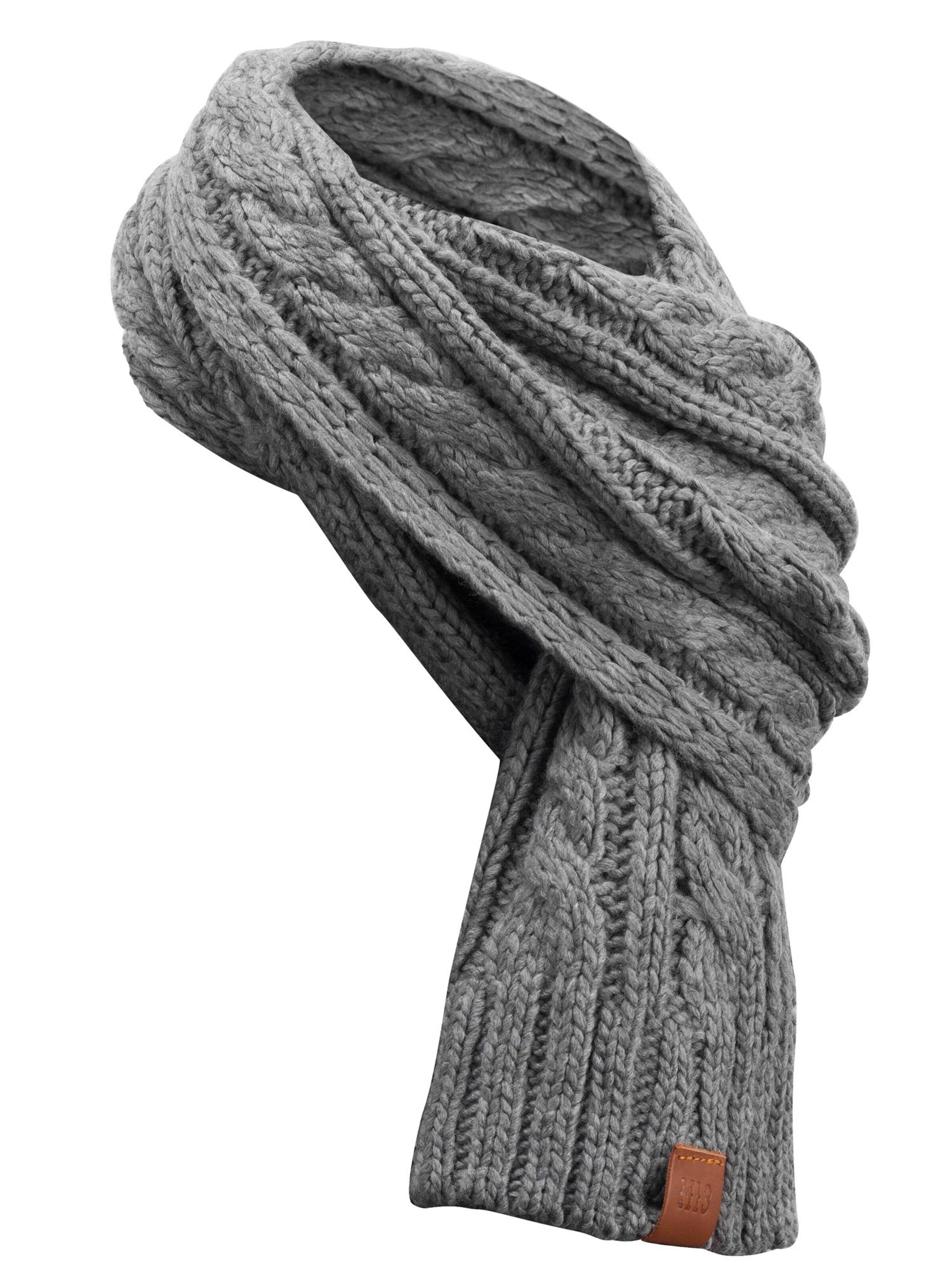 Manufaktur13 Oversized Scarf 'Rough Knit' in Grey