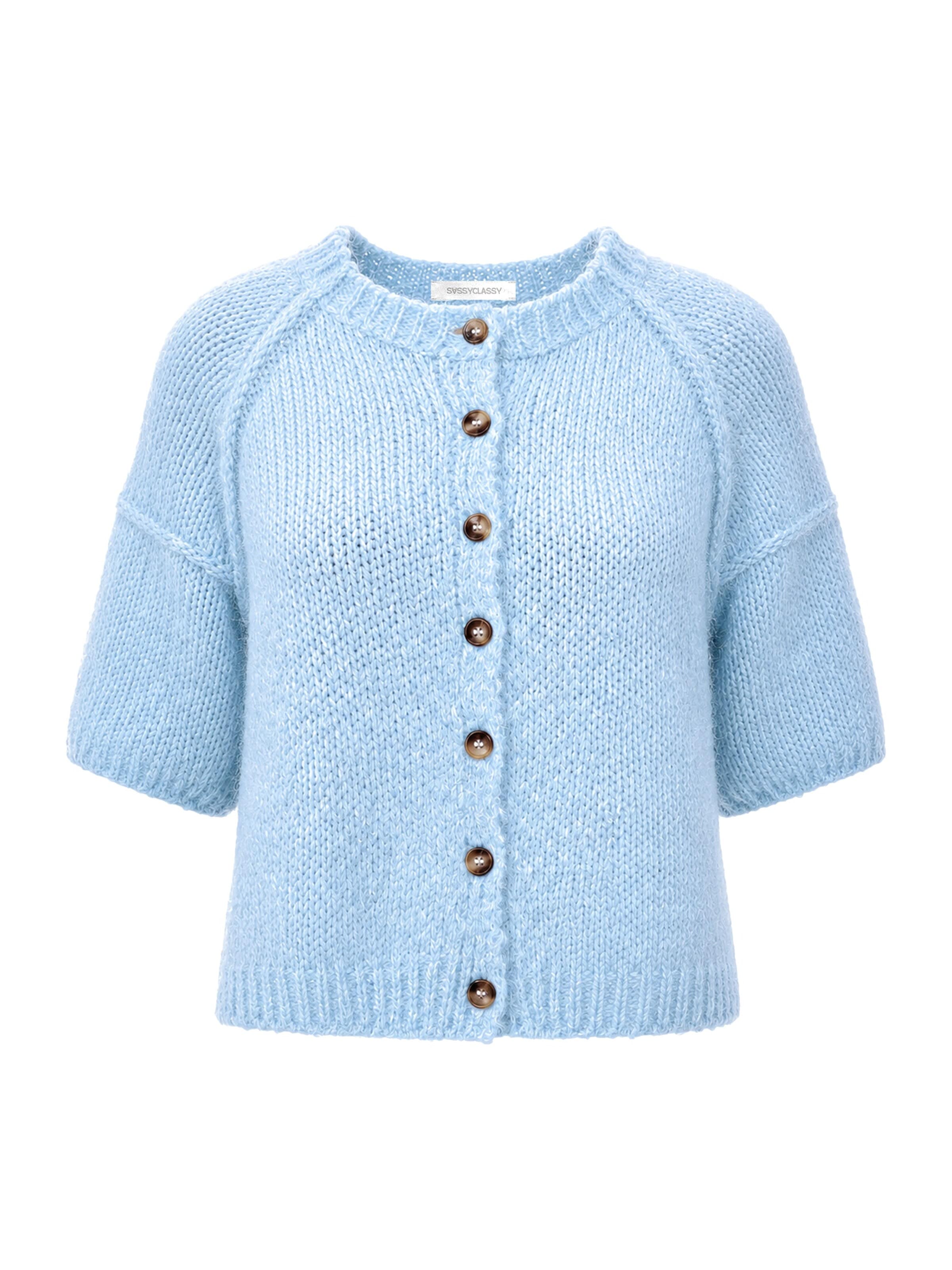 SASSYCLASSY Strickjacke‌ in Blau: Vorderseite