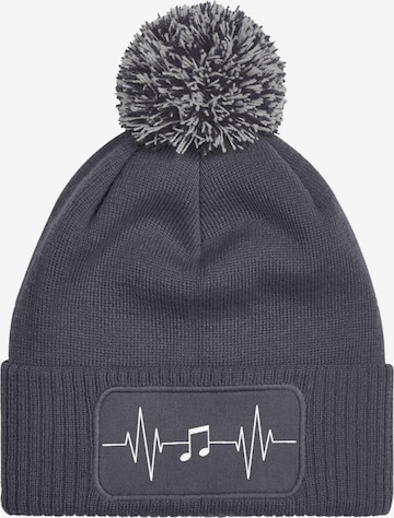 Youth Designz Mütze 'Heartbeat Musik' in Grau: Vorderseite