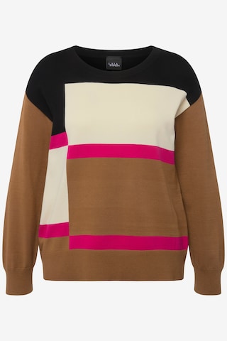 Pull-over Ulla Popken en marron : devant