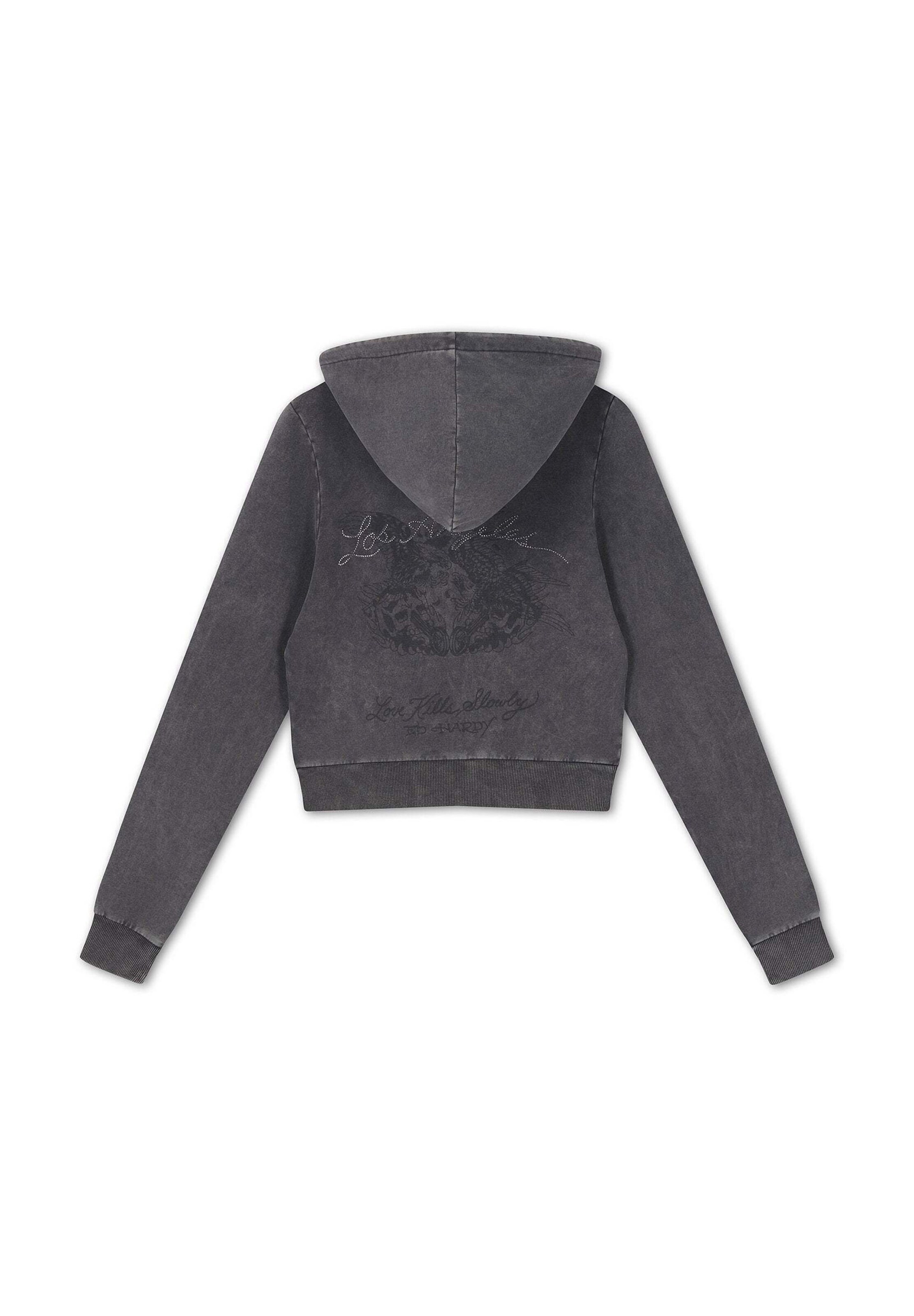 Ed Hardy - Sudadera con cremallera 'Stay True' en negro