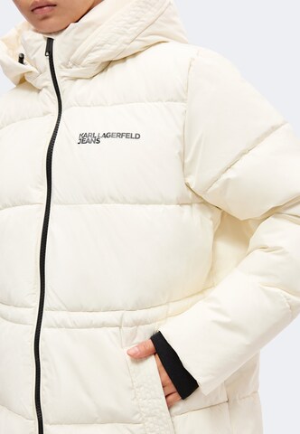 KARL LAGERFELD JEANS Vinterfrakke i hvid