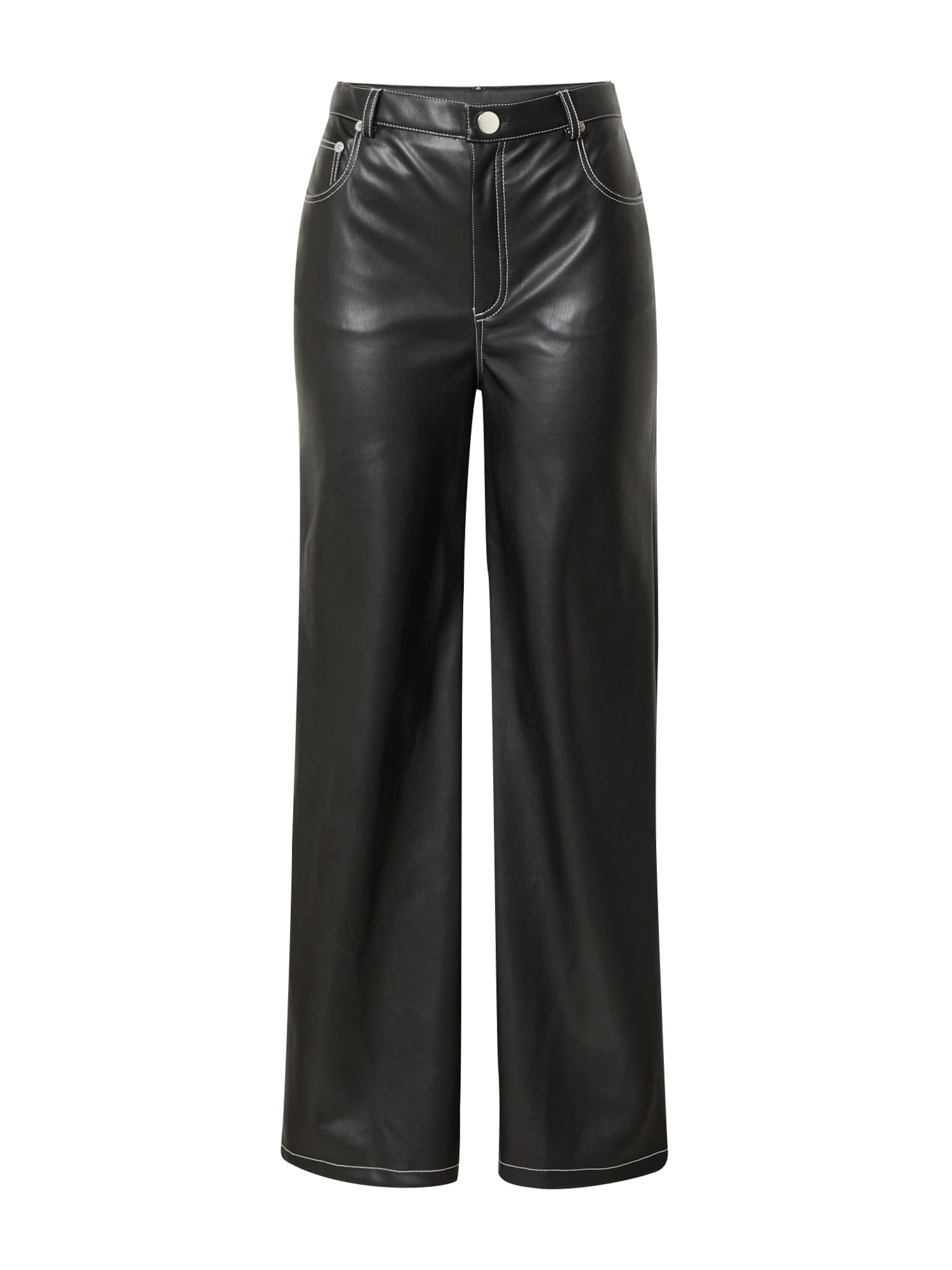 VIERVIER Loose fit Pants 'Betty' in Black: front