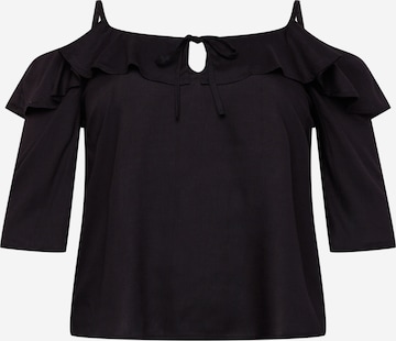 ABOUT YOU Curvy - Blusa 'Jeanette' en negro: frente