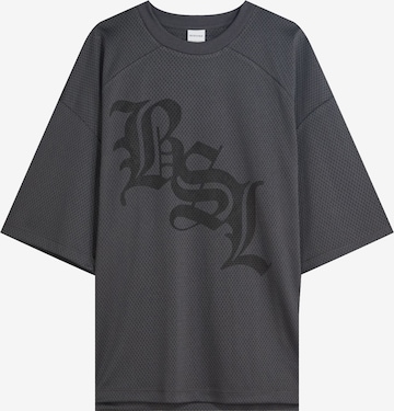 BershkaMajica - siva boja: prednji dio