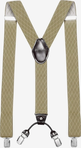 DonDon Suspenders in Brown: front