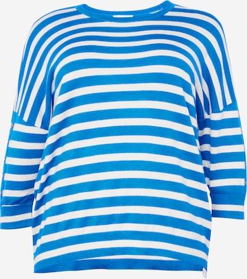 Fransa Curve T-shirt i blå: framsida