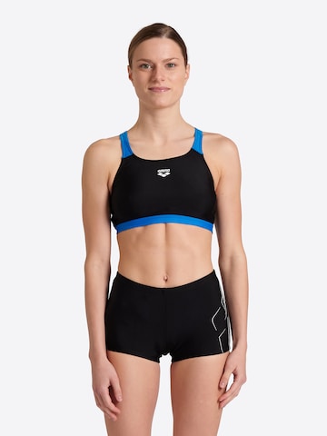 ARENA Bustier Sportsbikini 'DIVE' i svart: forside