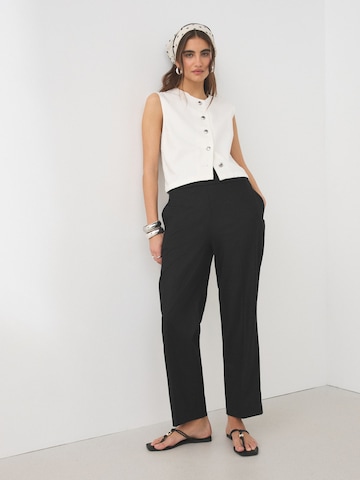 Next Loose fit Trousers with creases in Black: front