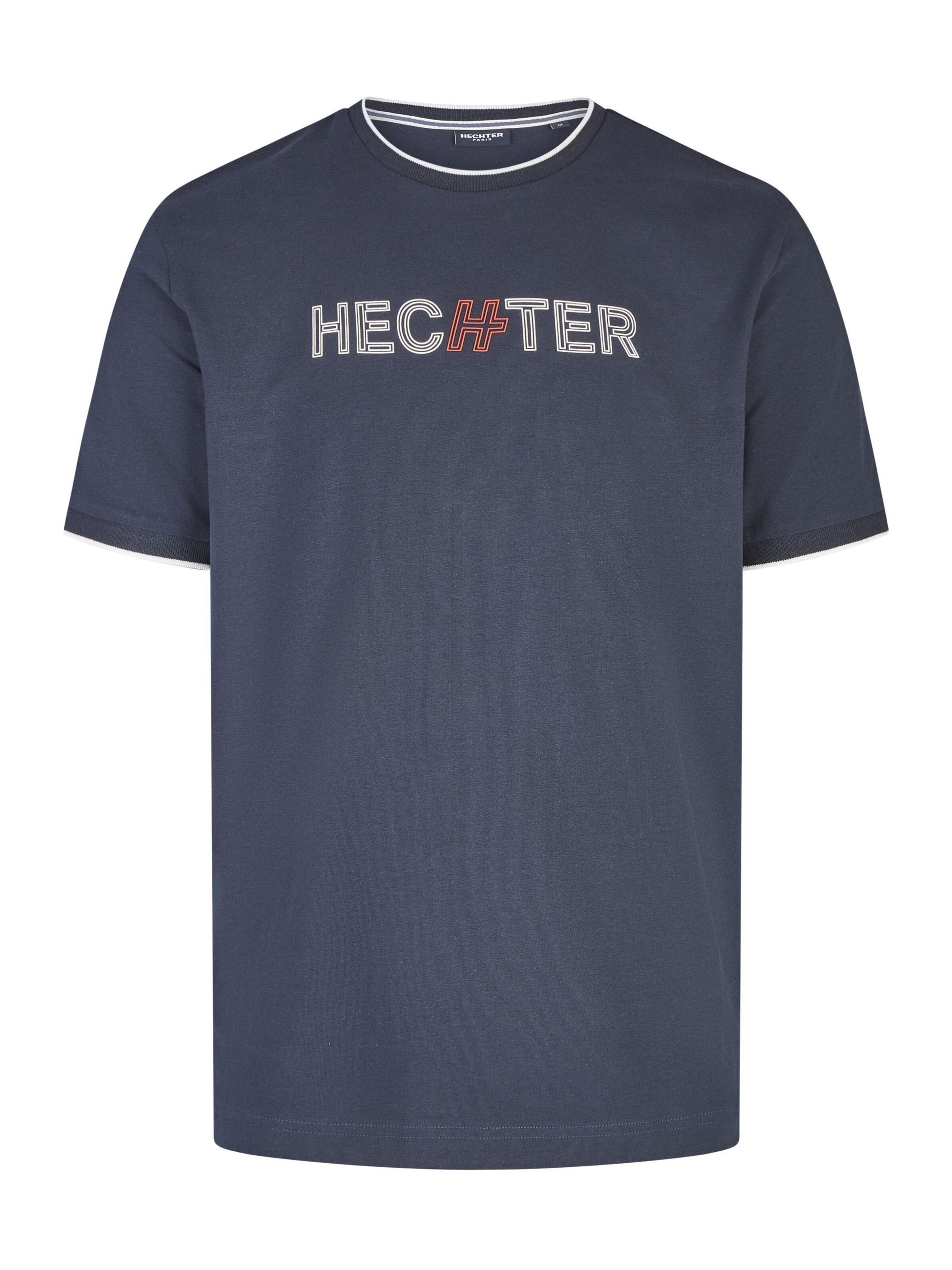 T-Shirt HECHTER PARIS en bleu : devant