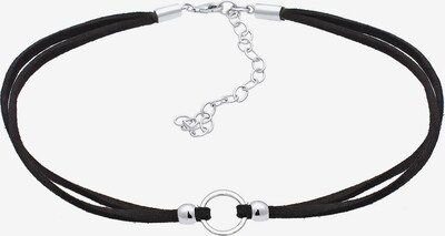 ELLI Choker 'Kreis' in schwarz / silber, Produktansicht