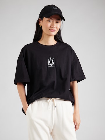 ARMANI EXCHANGE Tričko - Čierna: predná strana