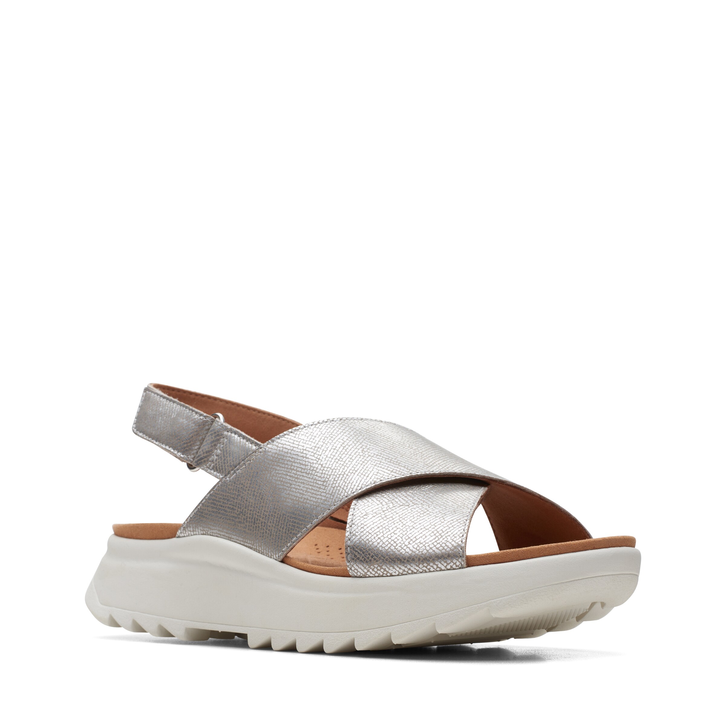 CLARKS Strap Sandals 'DashLite Wish' in Silver