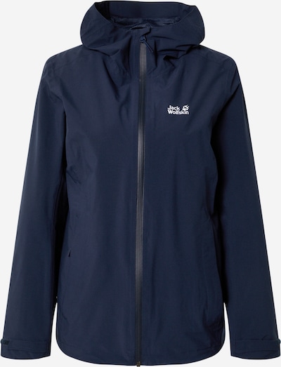 JACK WOLFSKIN Performance Jacket 'PACK AND GO' in marine blue / White, Item view