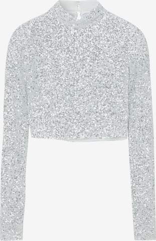 Pull&Bear Shirt in Silver: front