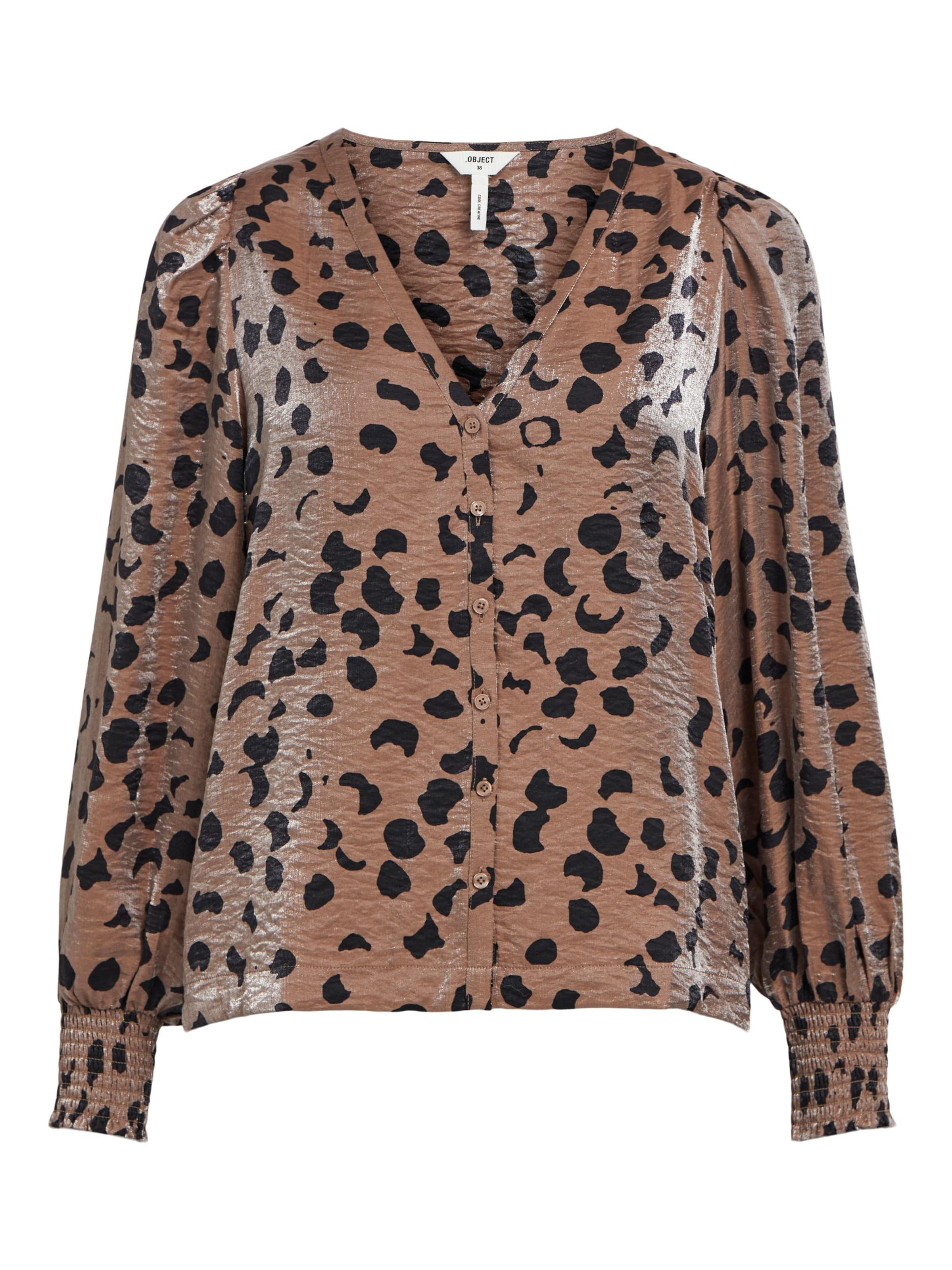 OBJECT Bluse 'Omika' in Braun: Vorderseite