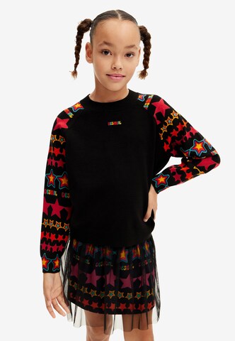 Pulover de la Desigual pe negru: față