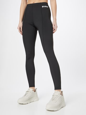 GUESS - Skinny Pantalón deportivo 'ADRIANNA' en negro: frente