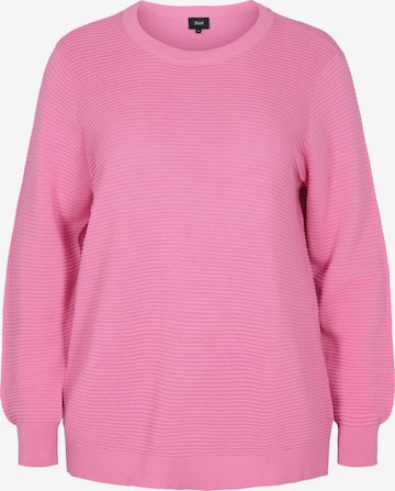 Zizzi Sweater 'MELSA' in Pink: front