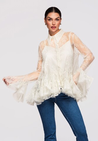 Ombre Bluse 'OW-SH-E0003' in Beige