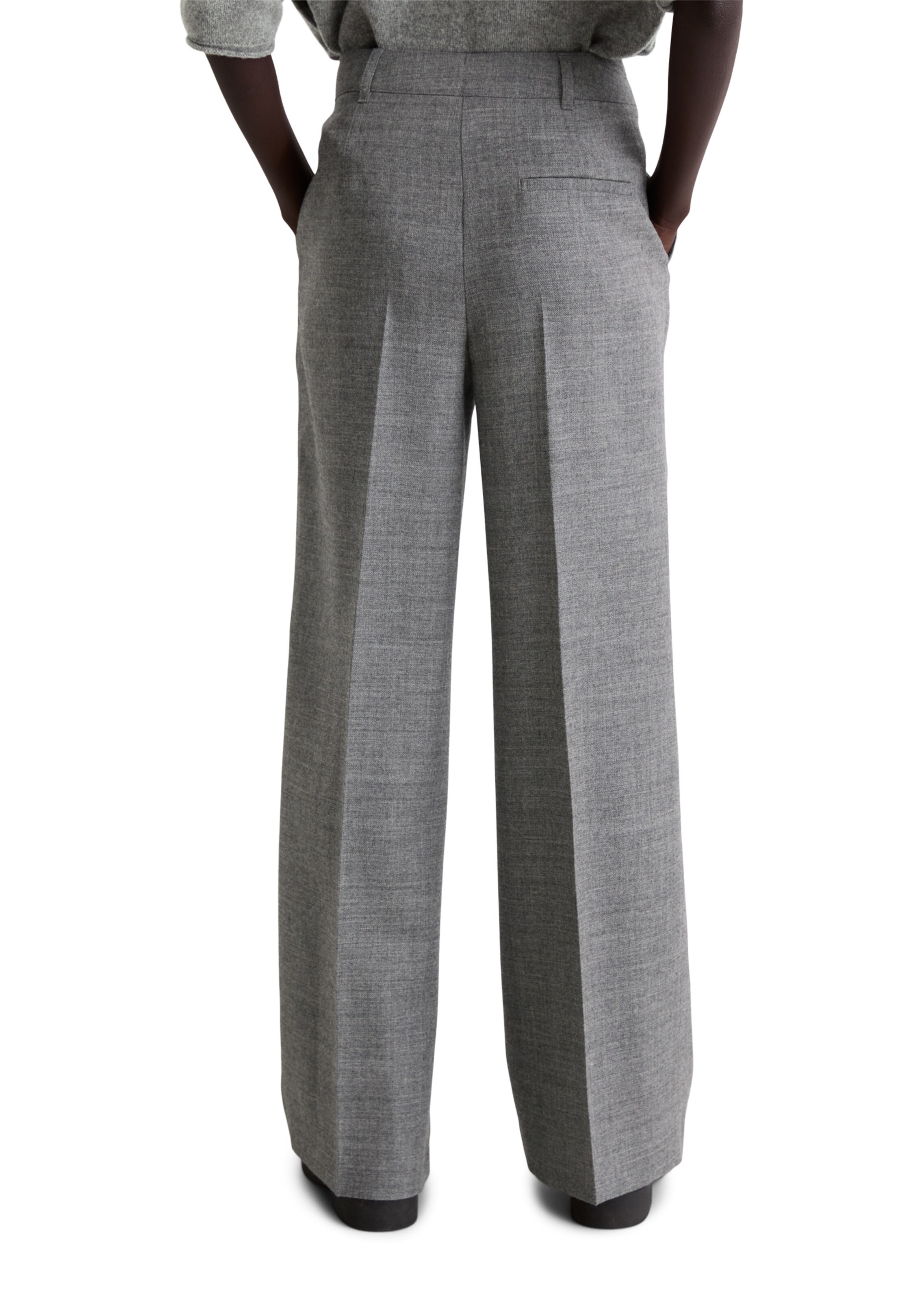 Wide Leg Pantalon à plis Marc O'Polo en gris