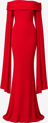 Nisia PartyWear - Vestido de gala 'Habarana' en rojo: frente