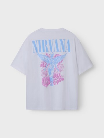 NAME IT Shirts 'NMNirvana' i hvid