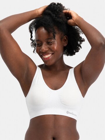 Bamboo basics Bustier BH 'Fleur' in Wit: voorkant