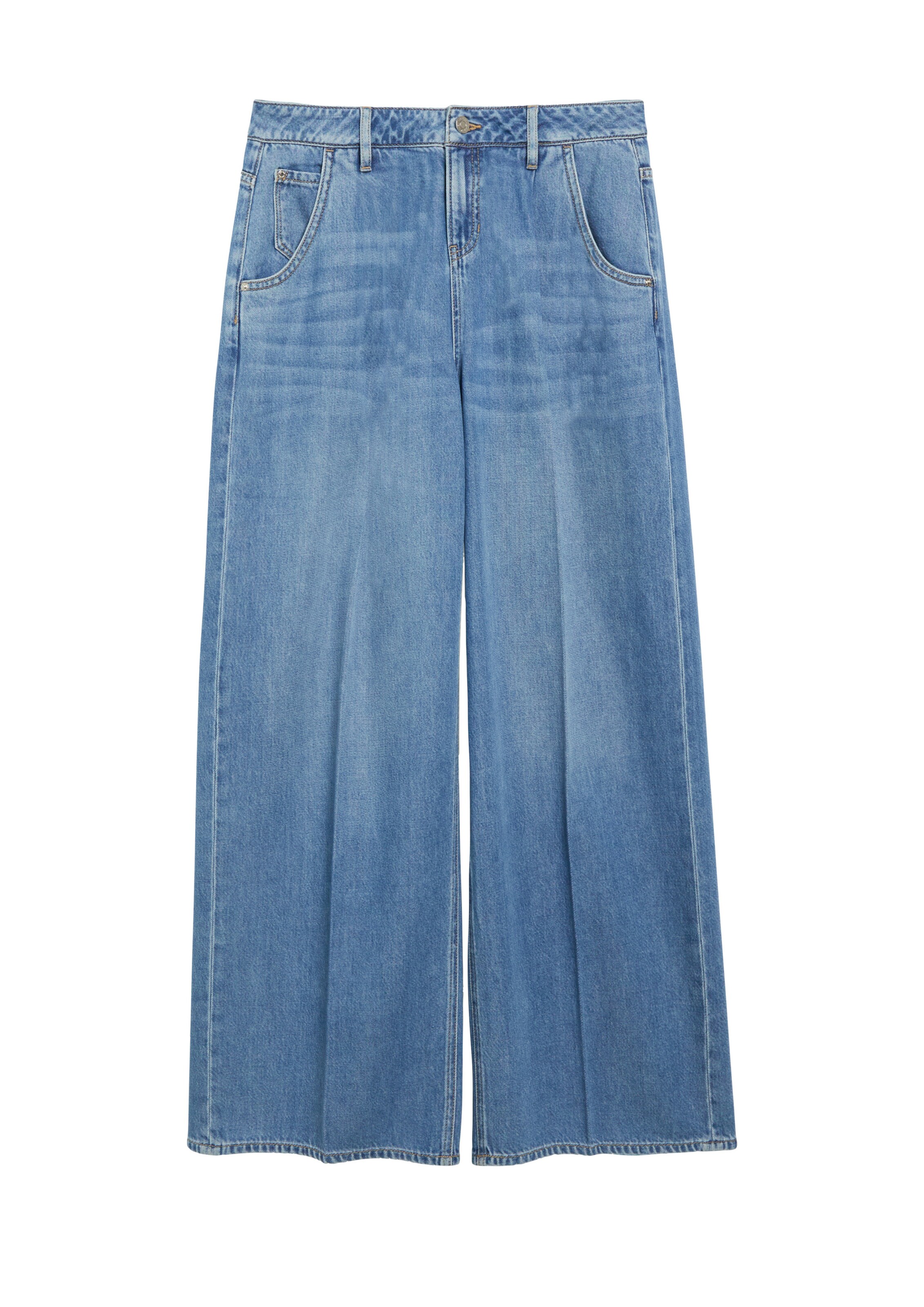 s.Oliver Baggy Bandplooi jeans in Blauw: voorkant