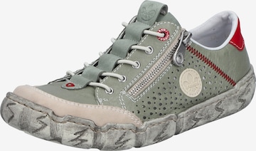 Chaussure de sport à lacets Rieker en vert : devant