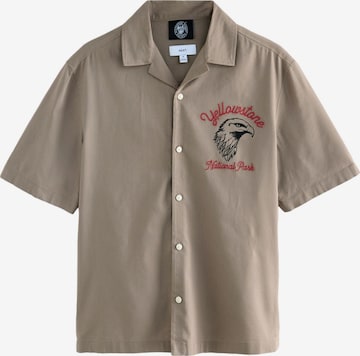 NextRegular Fit Košulja 'National Park' - bež boja: prednji dio