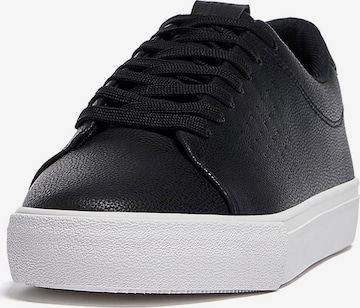 Pull&Bear Platform trainers in Black: front