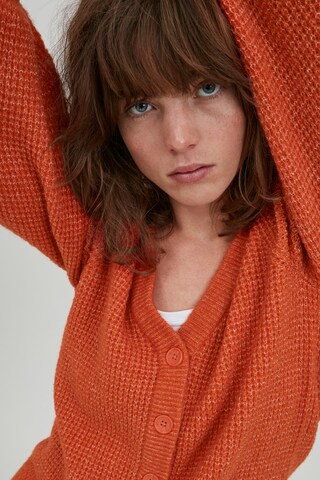 ICHI Knit Cardigan 'IHDUSTY' in Orange