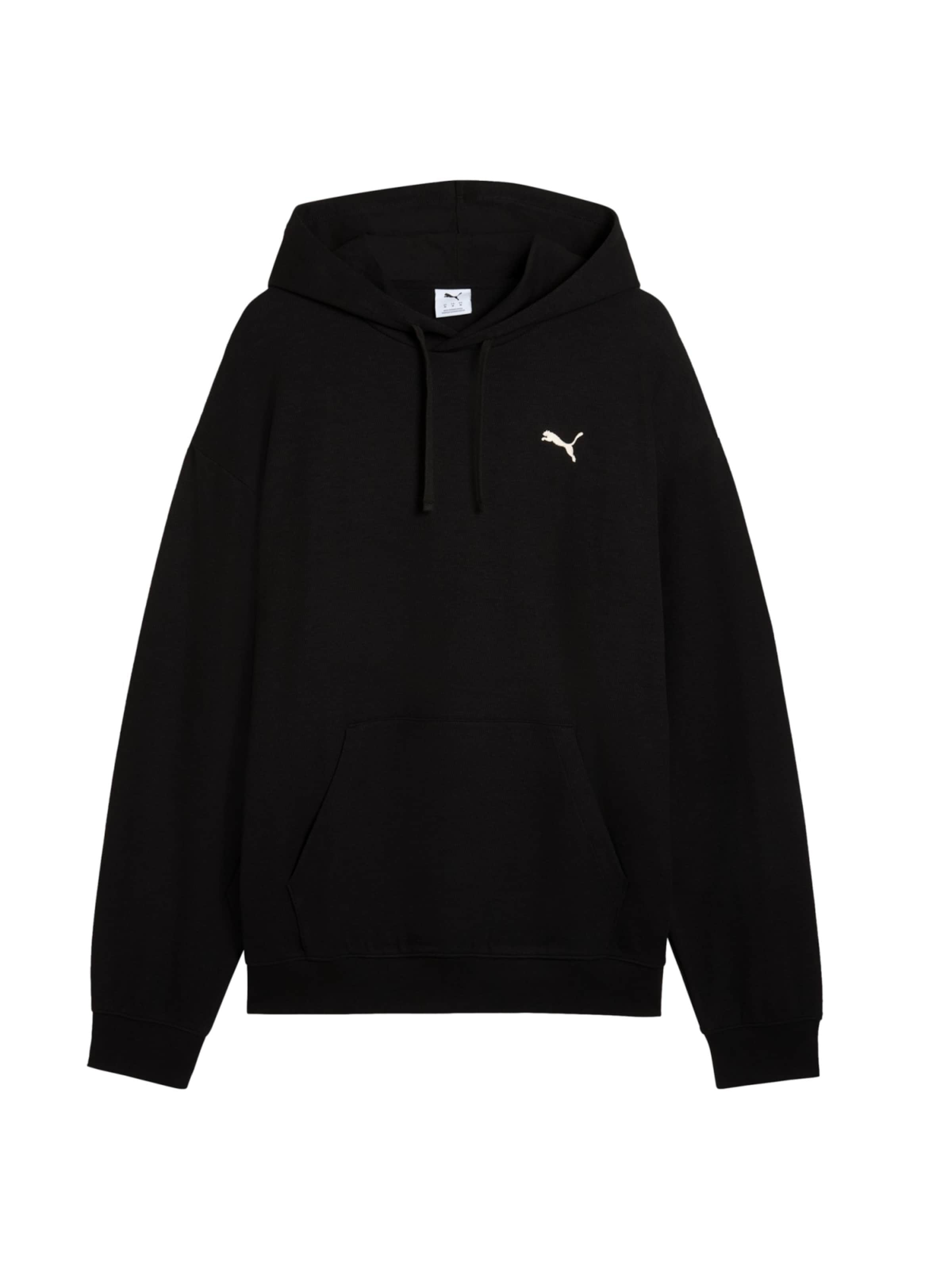 PUMA Sweatshirt 'ESS ELEVATED' i L i sort / hvid, Produktvisning